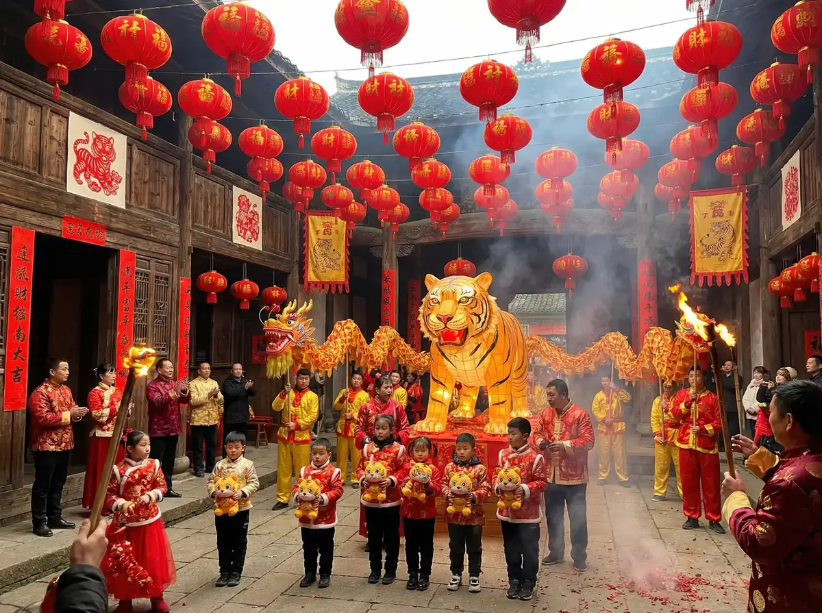 虎年庆典活动 - 四虎视频 | 虎图腾民俗